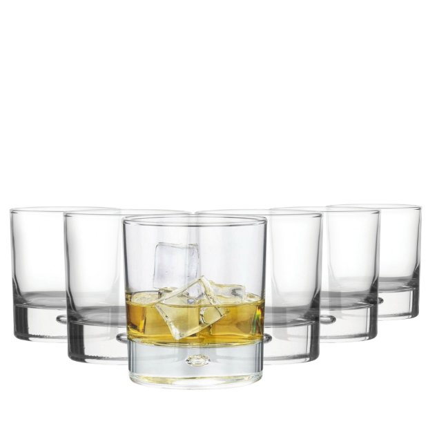 Bubble Based Whisky Tumbler - 330ml - Set of 6