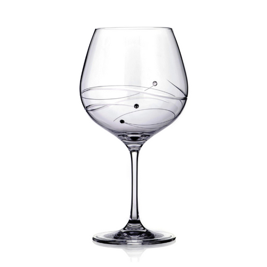 Diamante "Just For You" Gin Glass with Spiral Design Cutting - 610ml