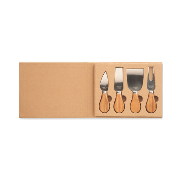 Set of 4 Cheese Knives in Gift Box