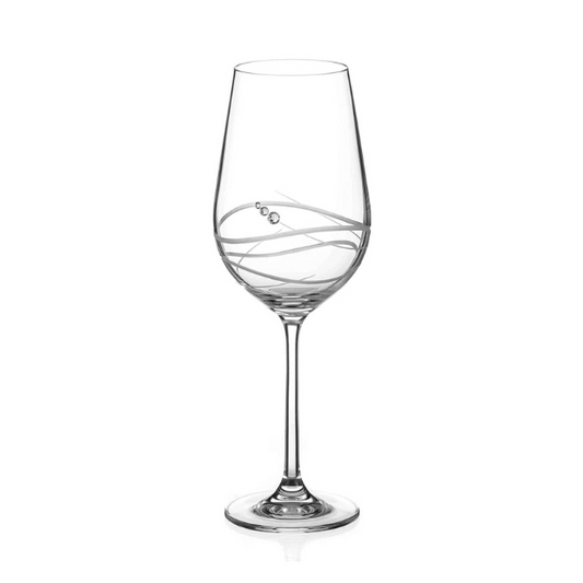 Diamante Wine Glass with Modena Spiral Cutting