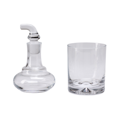 Mini Decanter Set & Dimple Based Whiskey Tumbler