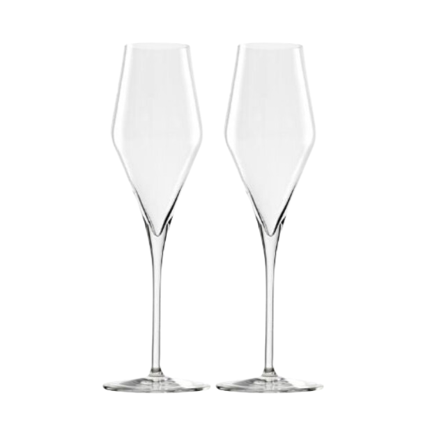 Stolzle Quatrophil Champagne Flutes with LED Illumination in the Base in a Gift Box