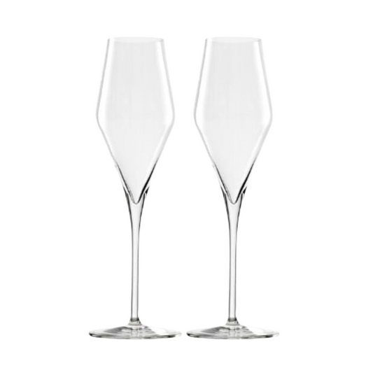 Stolzle Quatrophil Champagne Flutes with LED Illumination in the Base in a Gift Box