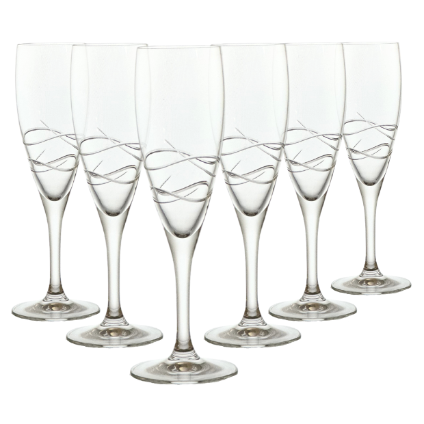 Turing Crystalite Champagne Flute - 180ml - Set of 6