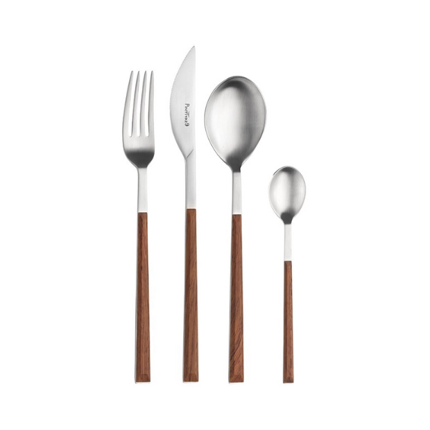 Pintinox Sushi Mahogany Cutlery Set - 24 Piece