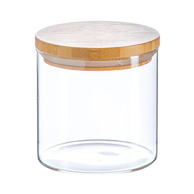 Glass Jar With Wooden Lid - 550ml