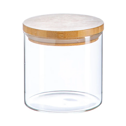 Glass Jar With Wooden Lid - 550ml