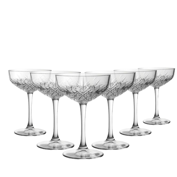 Franklin Full Cut Champagne Saucer - 270ml - Set of 6