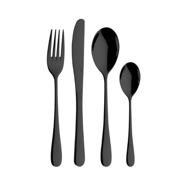 Pintinox Princess Black Cutlery Set - 24 Piece