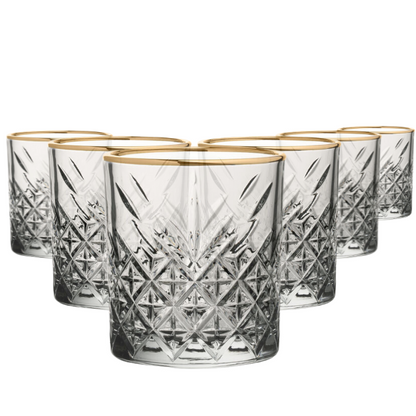 Gold Rimmed Whiskey Tumblers