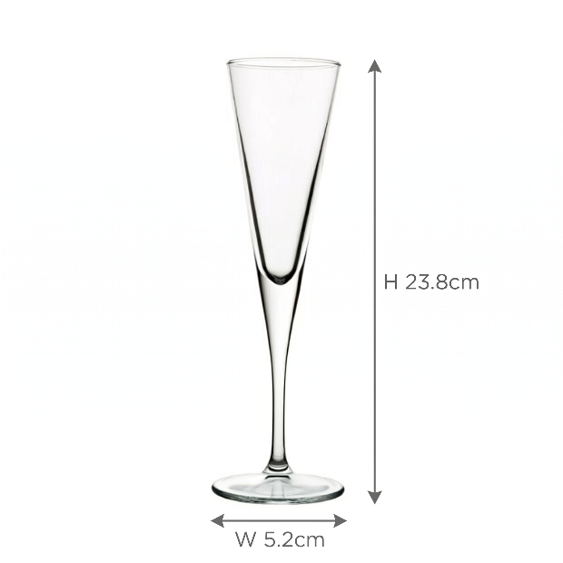 V Line Glass Champagne Flute - 150ml