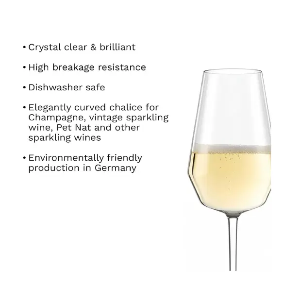 Stolzle Lausitz Celestia Glass Champagne Flutes - 360ml - Box of 6 by Stolzle