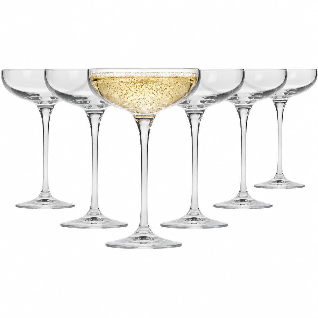 Krosno Champagne Saucers - 240ml - Set of 6 by Krosno
