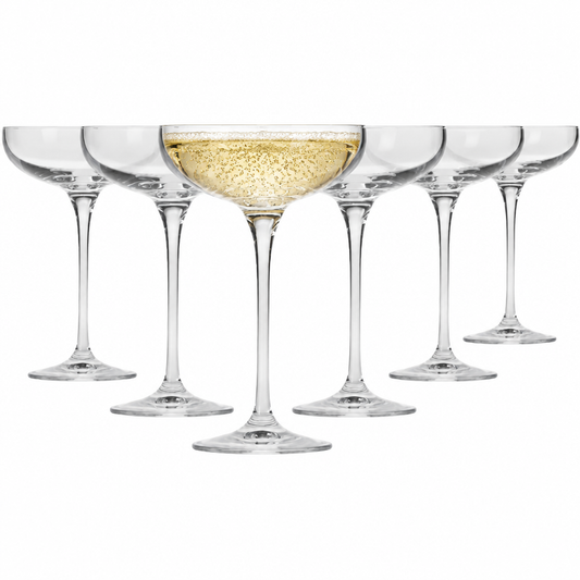 Krosno Champagne Saucers - 240ml - Set of 6 by Krosno