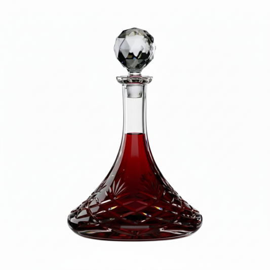 Fully Cut Crystal Ships Decanter - 0.85Ltr by Bohemia Crystal