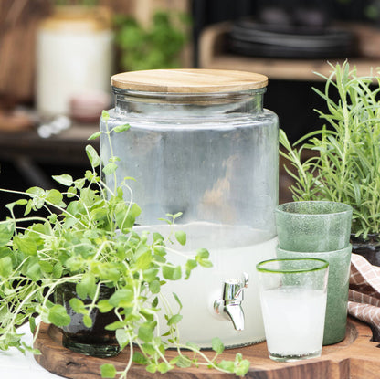 Drinks Dispenser With Wooden Lid