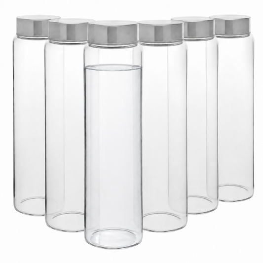 Atlantis Screw Top Glass Bottles - 1Ltr - Set of 6 by Utopia