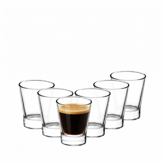 Bormioli Rocco Espresso Shot Glasses - 85ml - Set of 6 by Bormioli Rocco