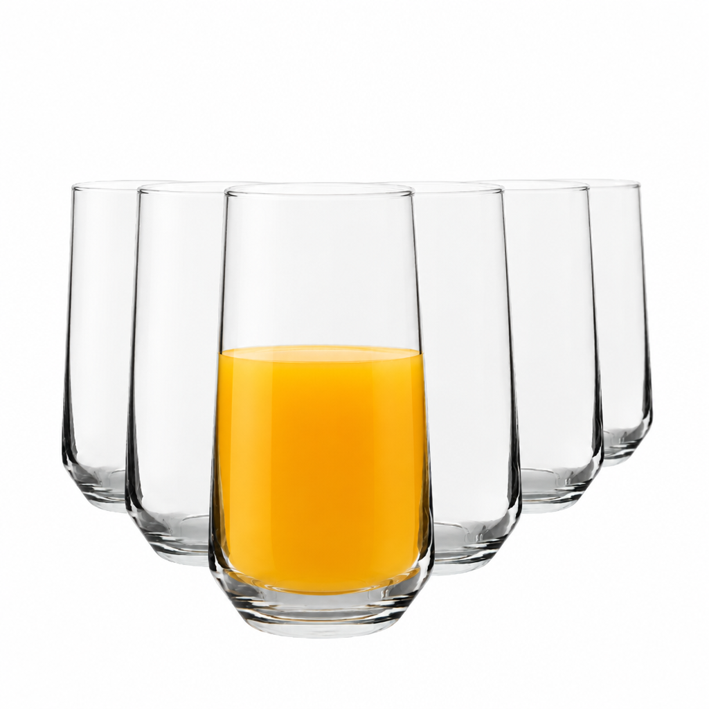 Allegra Long Drink Glasses - 470ml - Set of 6 by Pasabahce