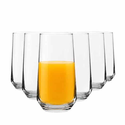 Allegra Long Drink Glasses - 470ml - Set of 6 by Pasabahce