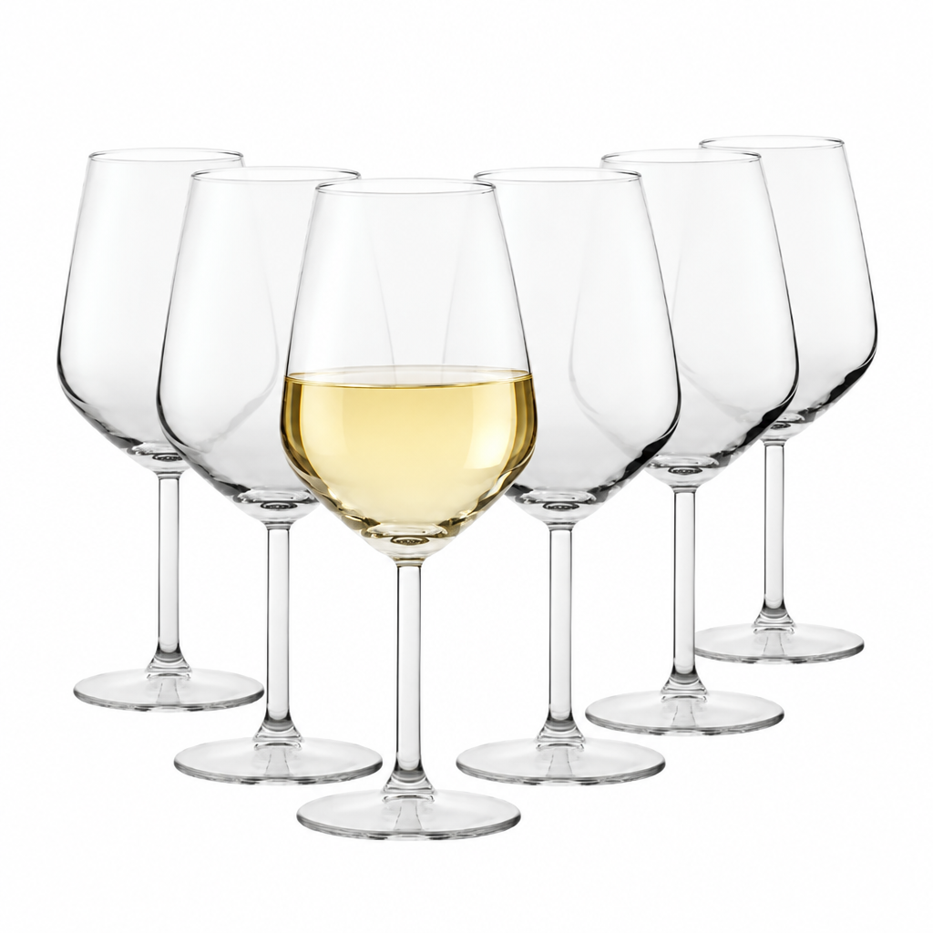 Allegra White Wine Glasses - 350ml - Set of 6 by Pasabahce