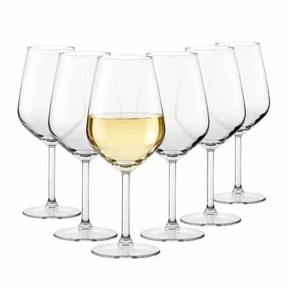 Allegra White Wine Glasses - 350ml - Set of 6 by Pasabahce