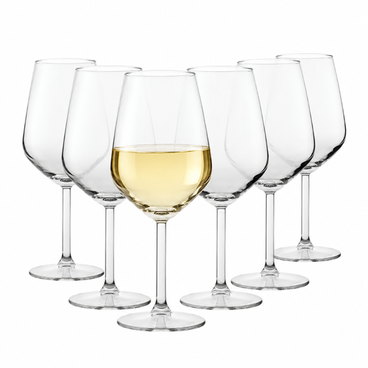 Allegra White Wine Glasses - 350ml - Set of 6 by Pasabahce