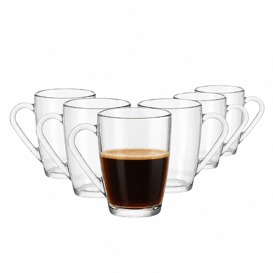 Bormioli Rocco Icon Glass Mug - 340ml - Set of 6 by Bormioli Rocco