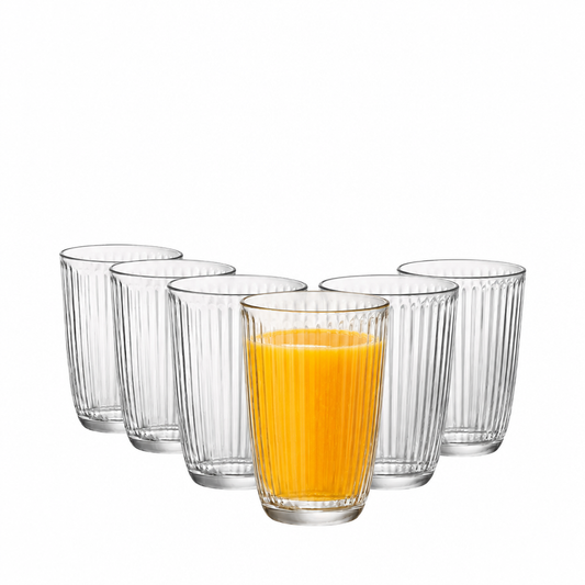 Bormioli Rocco Line Long Glasses - 390ml - Set of 6 by Bormioli Rocco