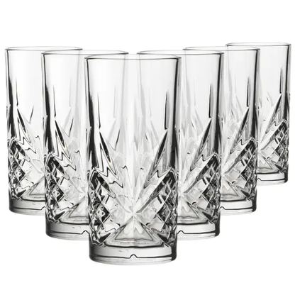 Symphony Long Drink Glasses - 300ml - Set of 6 by Glassware UK
