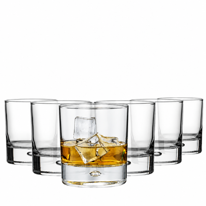 Bubble Based Whisky Tumblers - 330ml - Set of 6 by Krosno