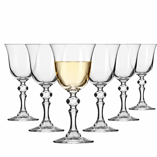 Krosno Krista White Wine Glasses - 155ml - Set of 6 by Krosno