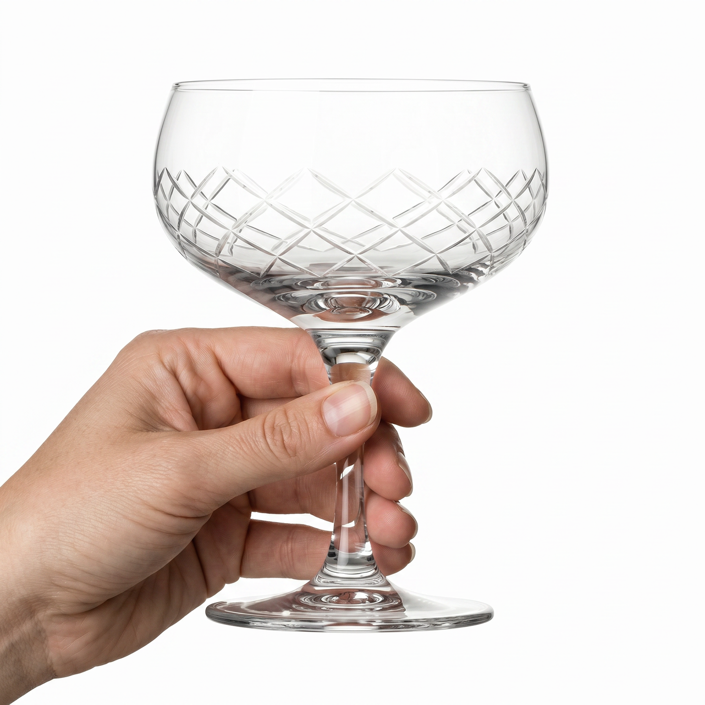 Raffles Diamond Coupe Glasses - 160ml - Set of 6