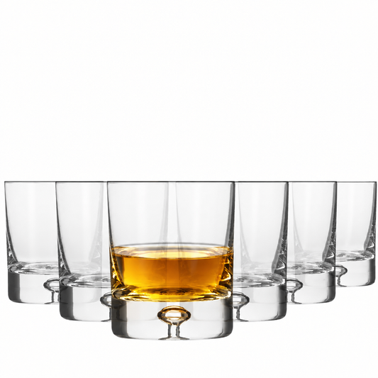 Krosno Bubble Base Whisky Tumblers - 280ml - Set of 6 by Krosno
