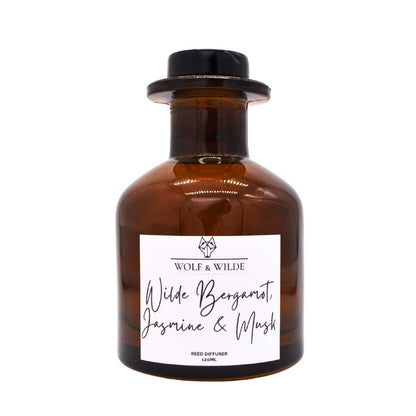 120ml Reed Diffuser - Wilde Bergamot. Jasmine & Musk