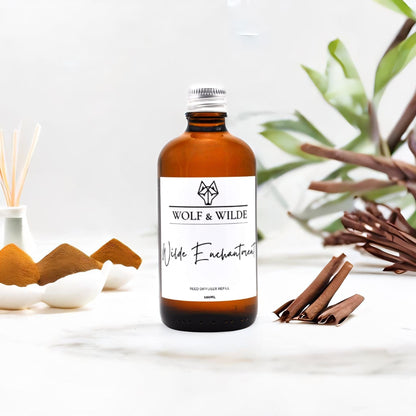 Luxury Reed Diffuser Refill - Wilde Enchantment In Amber Glass Bottle - 100ml