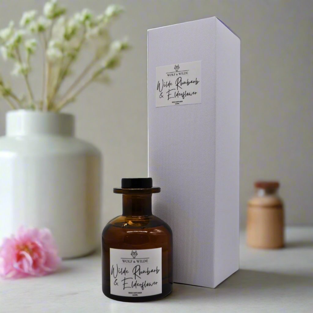 120ml Long Lasting Reed Diffuser - Wilde Rhubarb & Elderflower