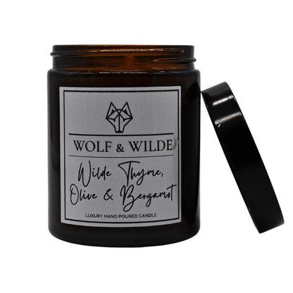 Luxury Scented Candle -  Wilde Thyme, Olive & Bergamot